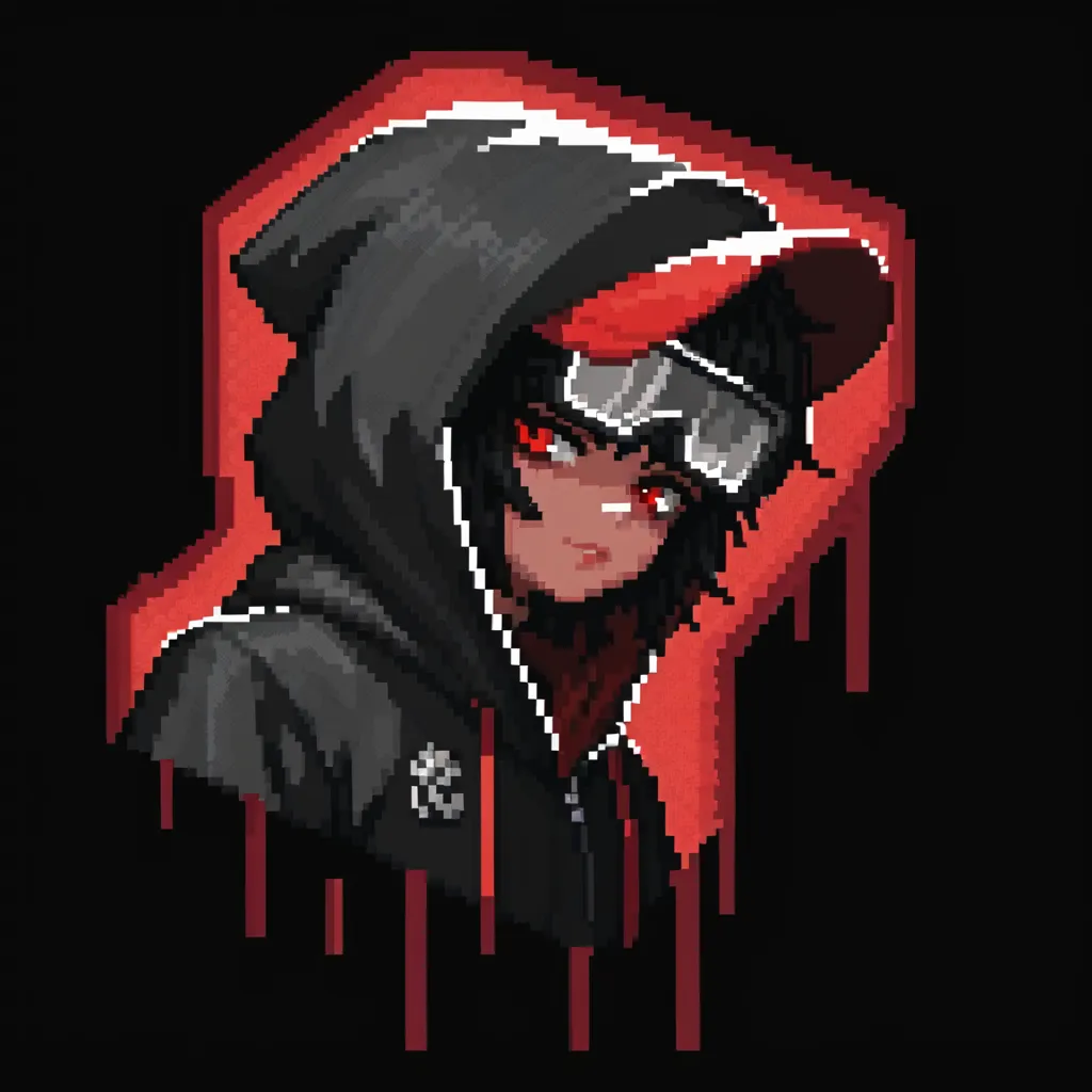 AI-generated anime-style pixel art portrait of the author created using SDXL LoRA in InvokeAI